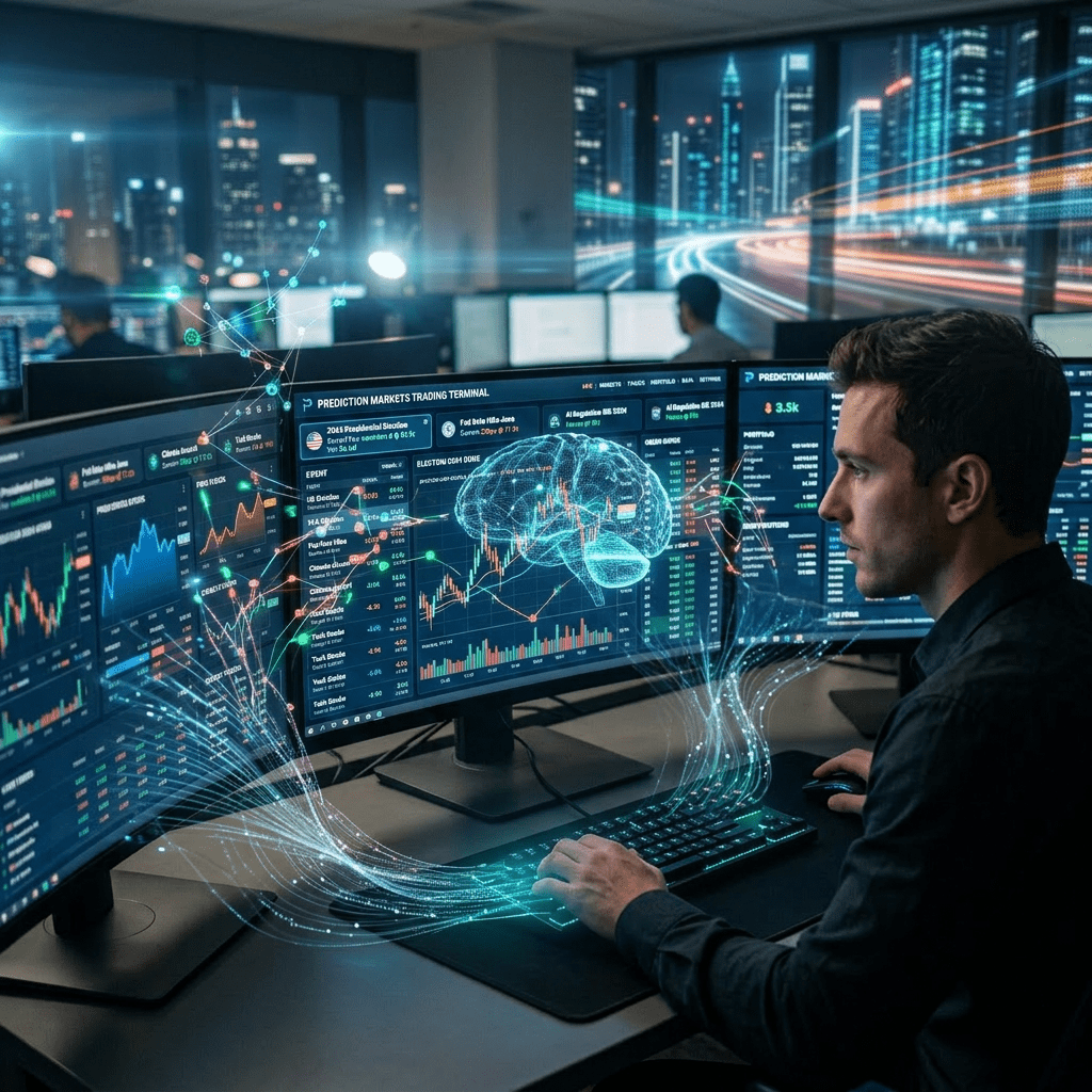 Enhance futuristic AI energy and dynamic market visuals
