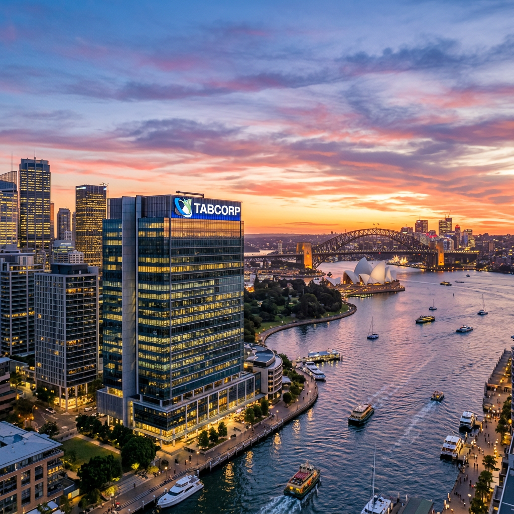 Sydney Opera House and Harbour Bridge with city skyline at sunset